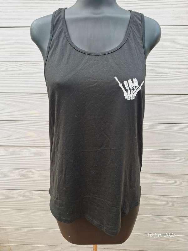 Unisex skeleton hand tank top - L