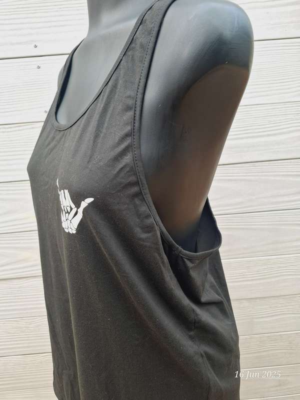 Unisex skeleton hand tank top - L