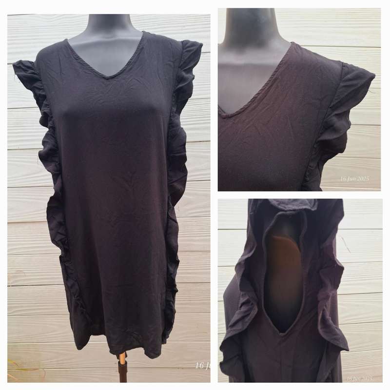 Pick n pay clothing real women black dress with ruffle detail - Size XL