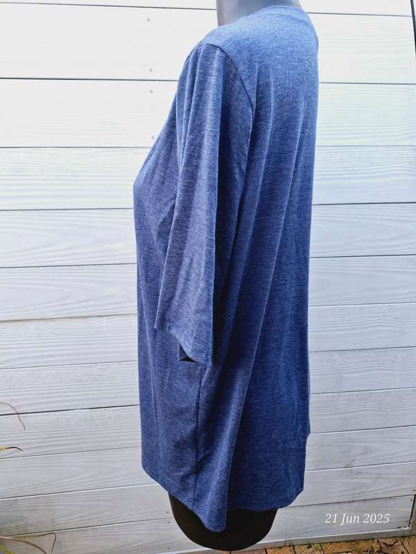 Navy open short sleeve cardigan  Size XL