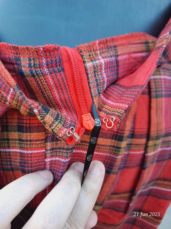 Misguided high waist tartan mini skirt with buckle detail - UK14
