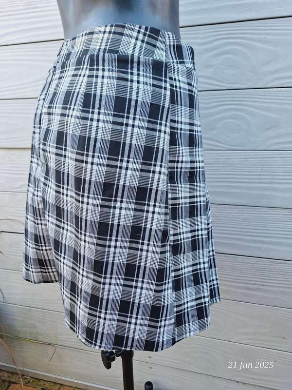 MRP check pleated mini skirt - 36