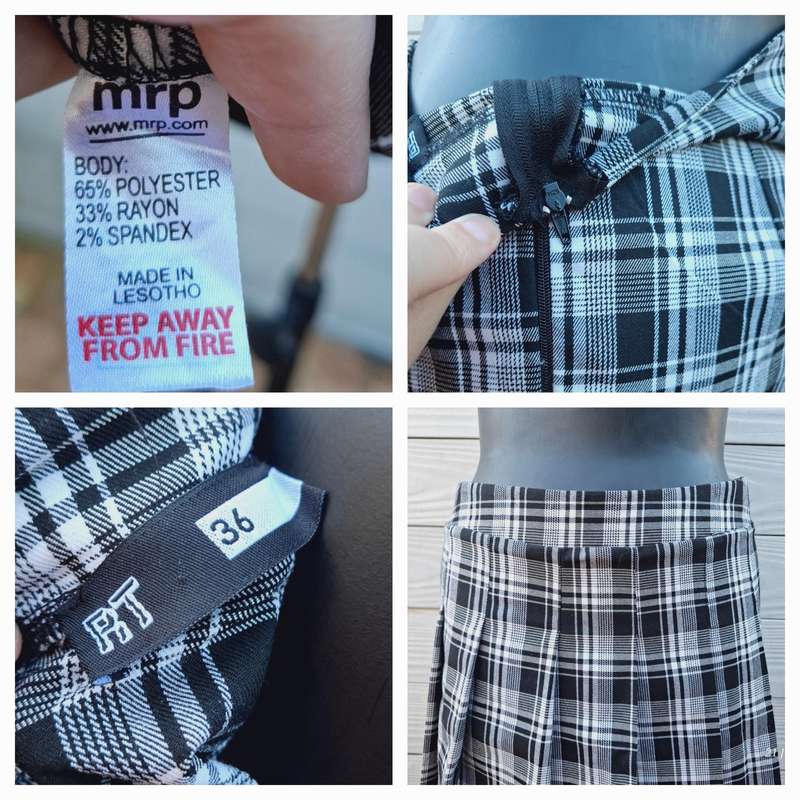 MRP check pleated mini skirt - 36