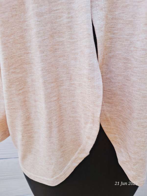 New Cream open short sleeve cardigan - Size XXL