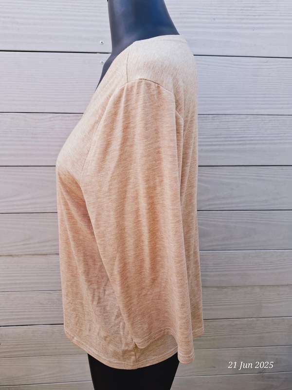 New Cream open short sleeve cardigan - Size XXL