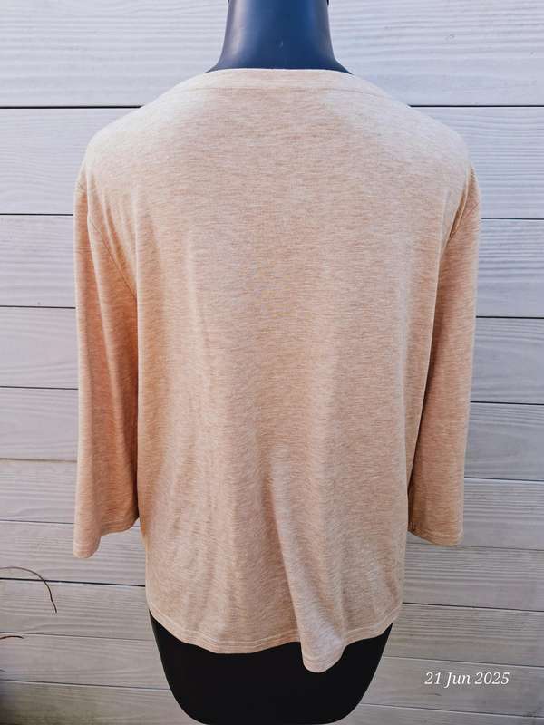 New Cream open short sleeve cardigan - Size XXL