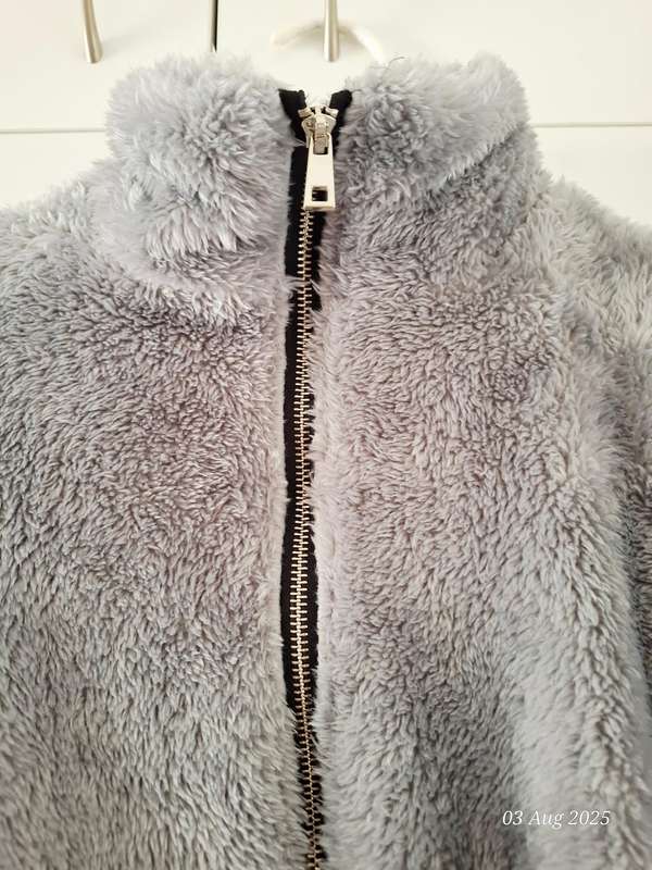 NEW fleece grey jacket. Size 4XL