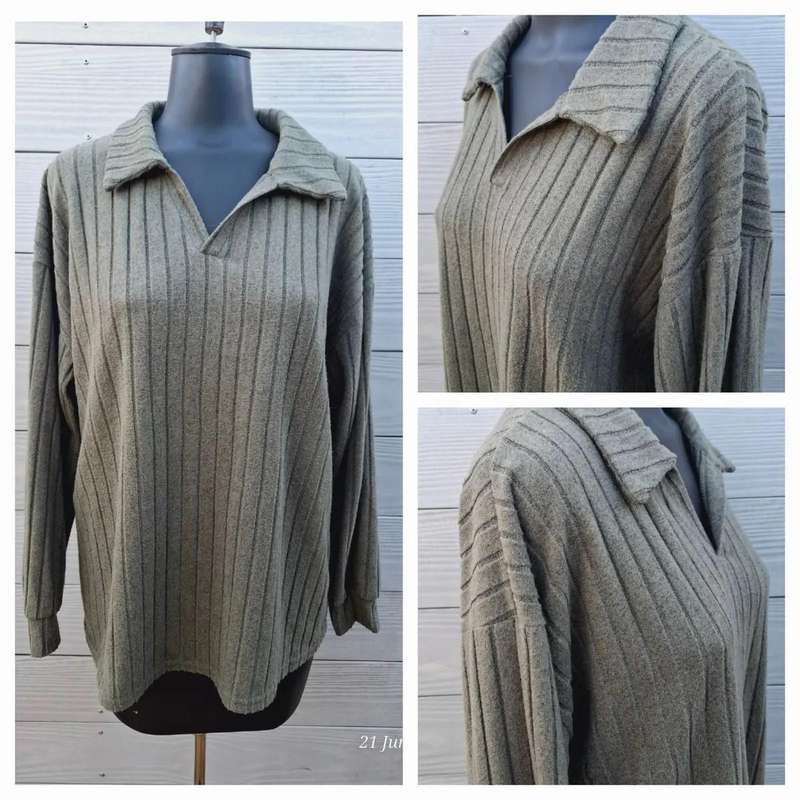 New olive green long sleeve top - Size XL