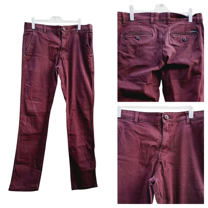 MRP Burgandy Chino Slim Stretch - 32