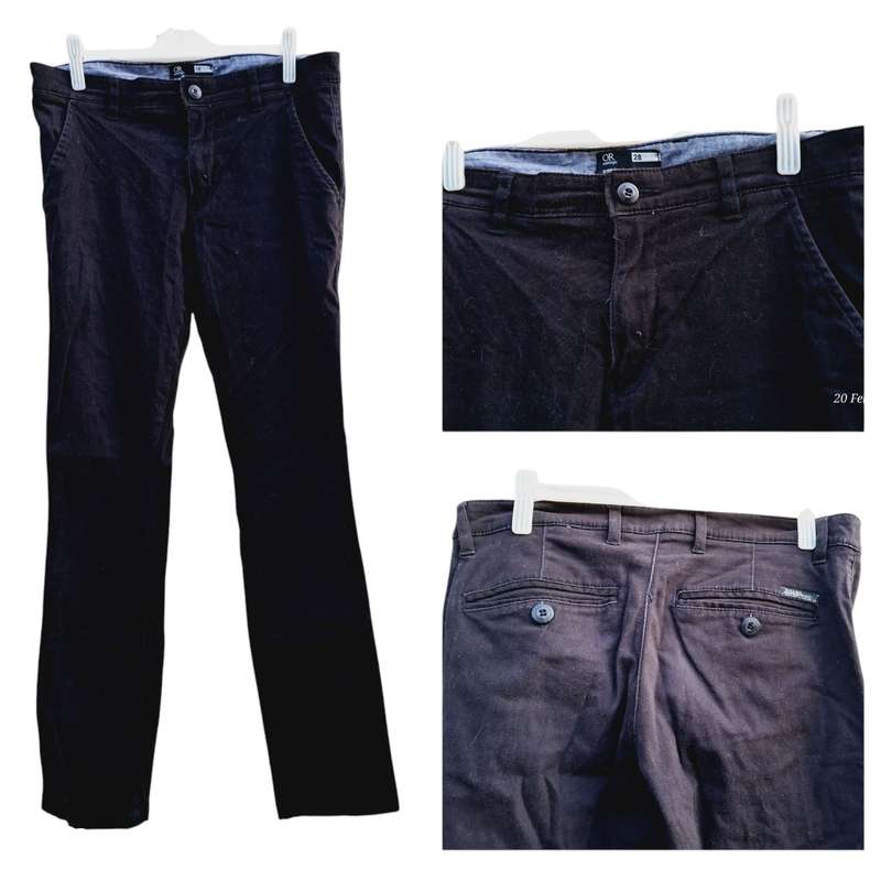 MRP Black Chino Slim Stretch - Size 28