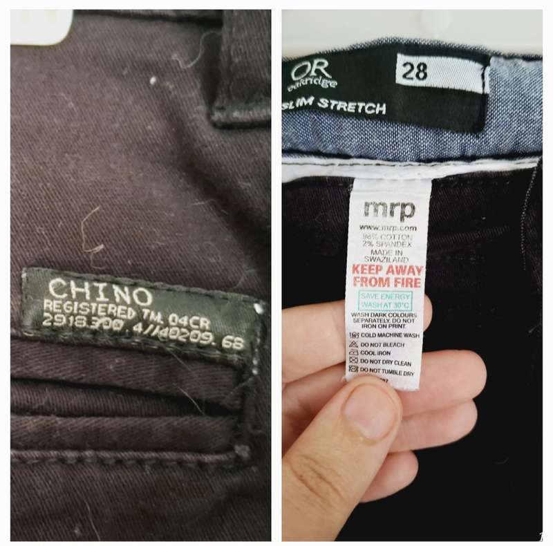 MRP Black Chino Slim Stretch - Size 28