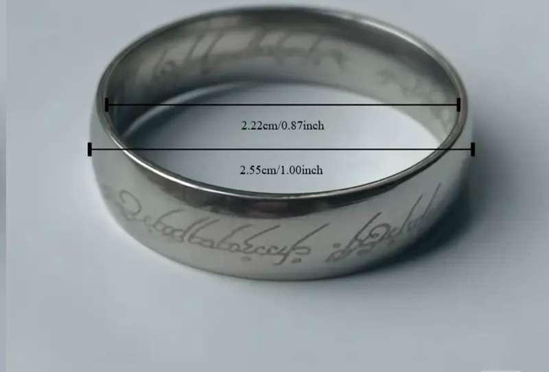 201 Stainless steel ring with lettering pattern