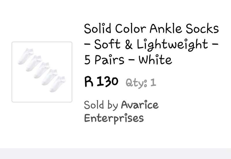 4 x Pairs NEW white cotton ankle socks
