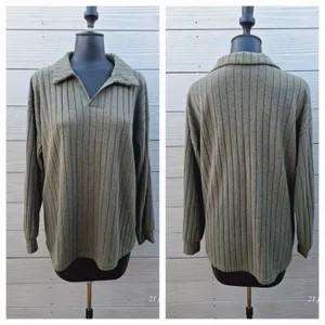 New olive green long sleeve top - Size XL