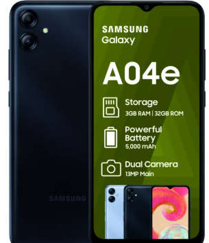 Samsung Galaxy A04e - Vodacom Network Dual Sim Black 32 GB