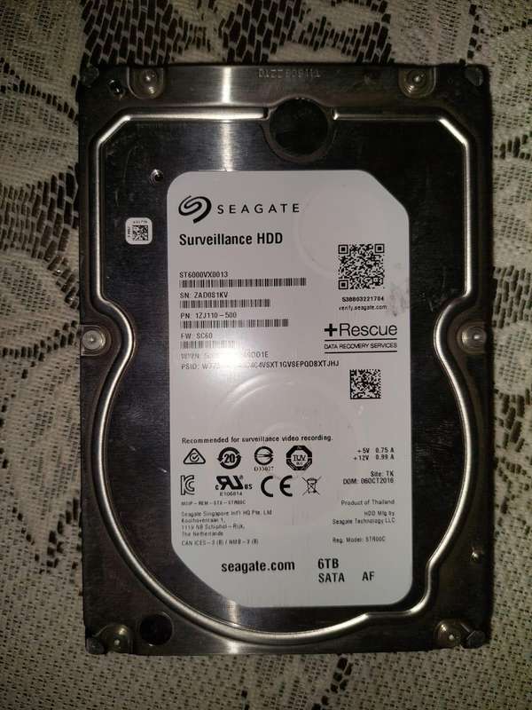 6TB Seagate Surveillance HDD