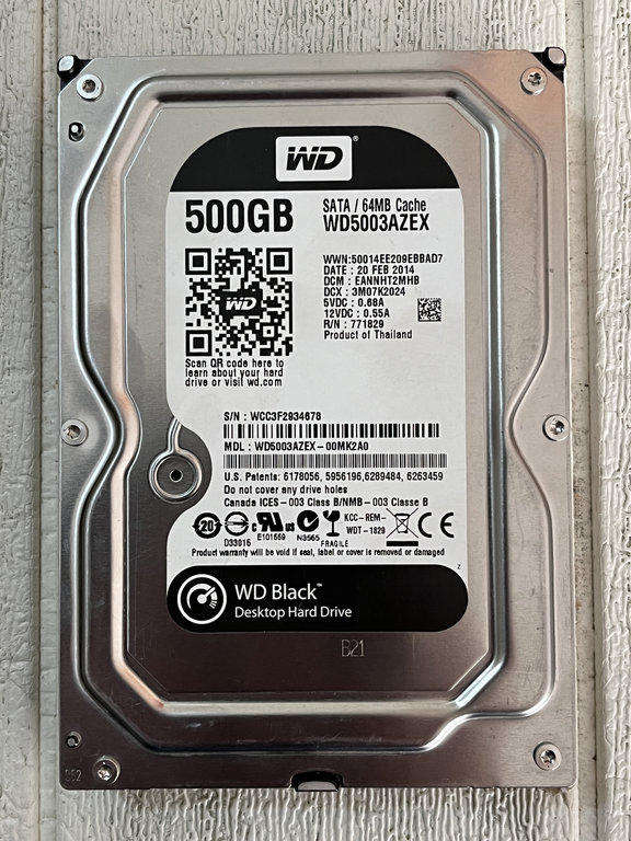 WD Black 500GB Desktop Hard Drive