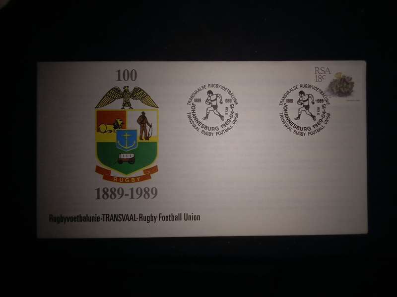FDC Transvaal Rugby Football Union 100 Years (AK-122B)