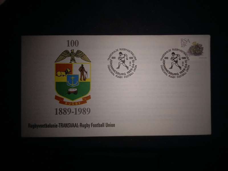 FDC Transvaal Rugby Football Union 100 Years (AK-122B)