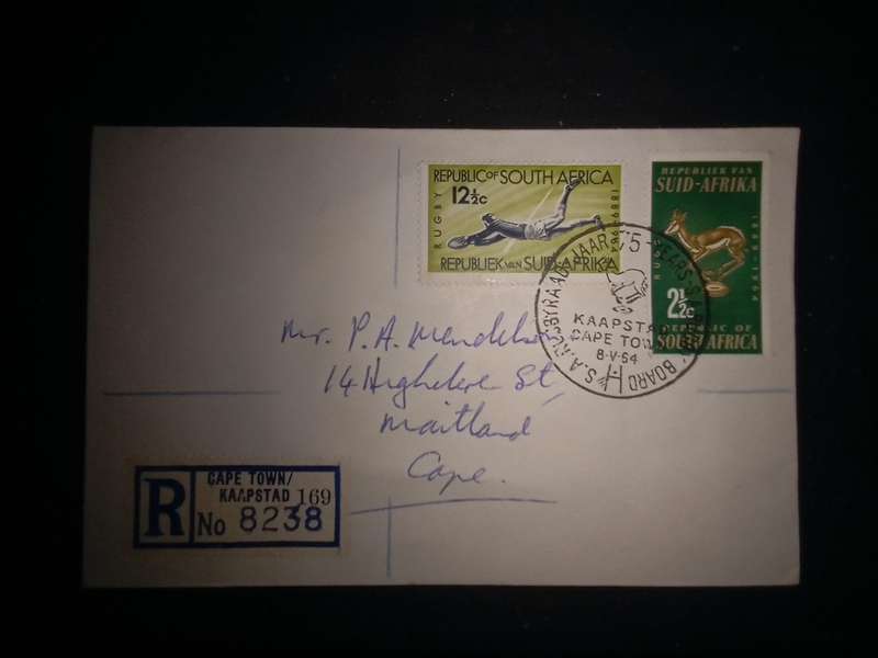 FDC Cape Town R no. 8238 (AK-106A)
