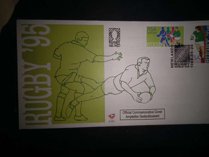 FDC Rugby '95 Newlands stamp (AK-112A)