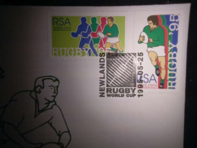 FDC Rugby '95 Newlands stamp (AK-112A)