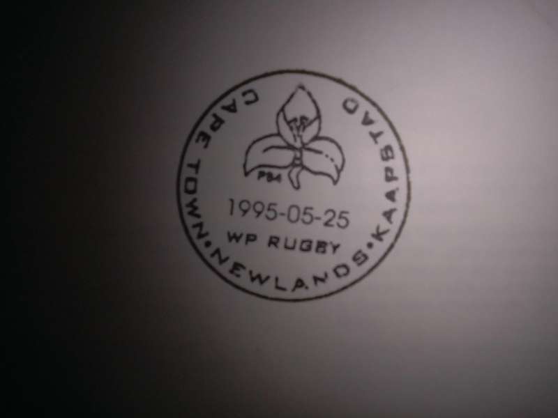 FDC Rugby '95 Large Stamp Newlands (AK-111A)