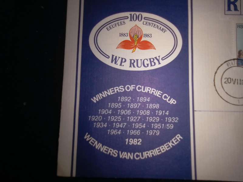 FDC WP Rugby Centenary R. No. 3193 Set of 2 (AK-124B)
