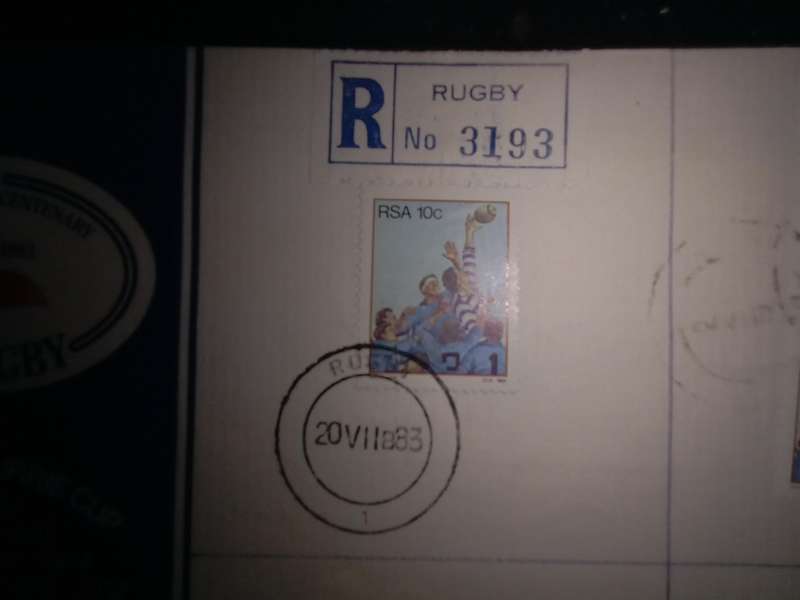 FDC WP Rugby Centenary R. No. 3193 Set of 2 (AK-124B)