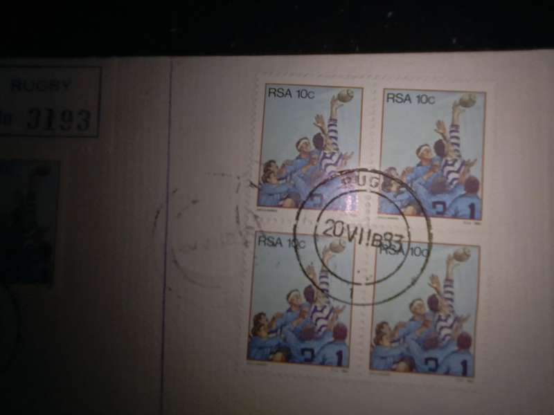 FDC WP Rugby Centenary R. No. 3193 Set of 2 (AK-124B)