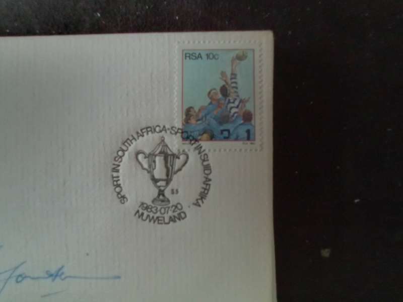 FDC Rugby WPRU Centenary Signed by Cap. Divan Serfontein (AK-128B)