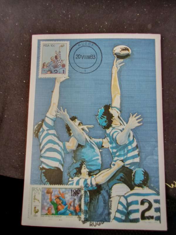 Maxicard SA Rugby (2 x stamps) (AK-146D)