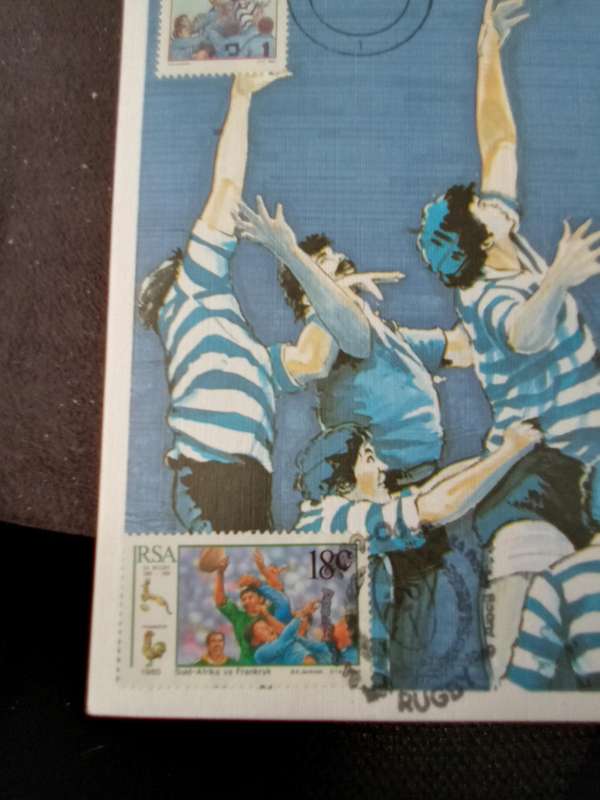 Maxicard SA Rugby (2 x stamps) (AK-146D)