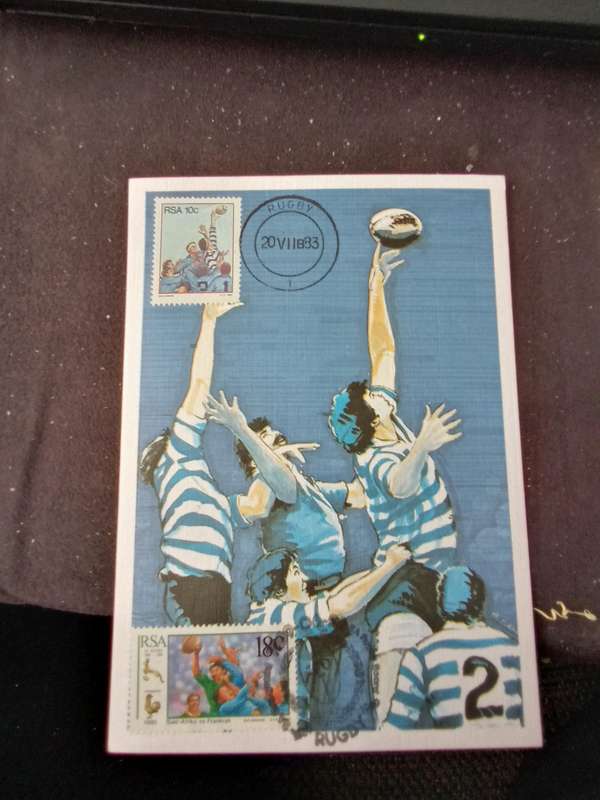 Maxicard SA Rugby (2 x stamps) (AK-146D)