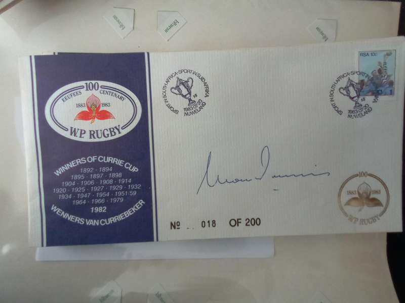 FDC Rugby WPRU Centenary (Morne du Plessis) (AK-142C)