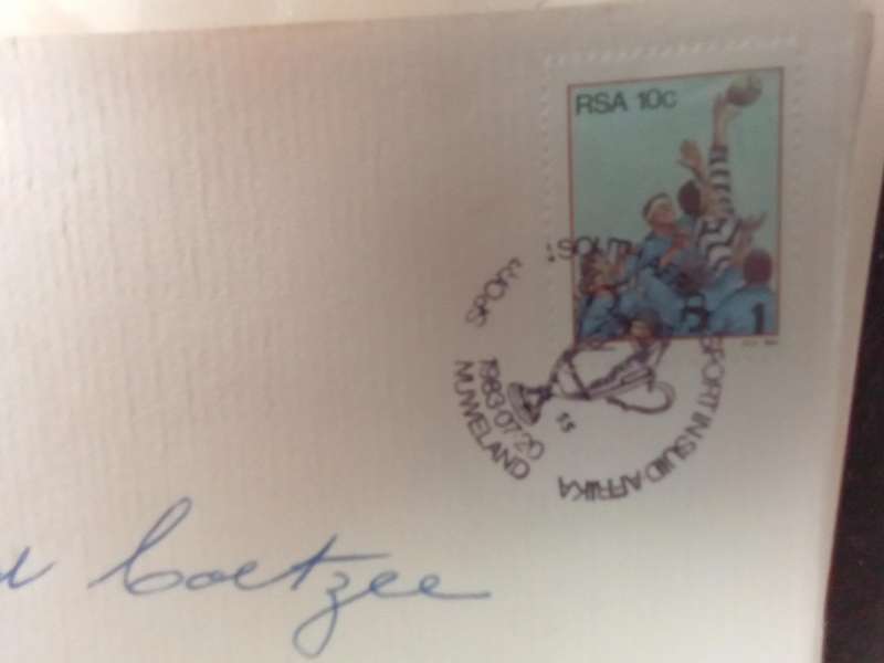 FDC Rugby WPRU Centenary (Boland Coetzee) (AK-143C)