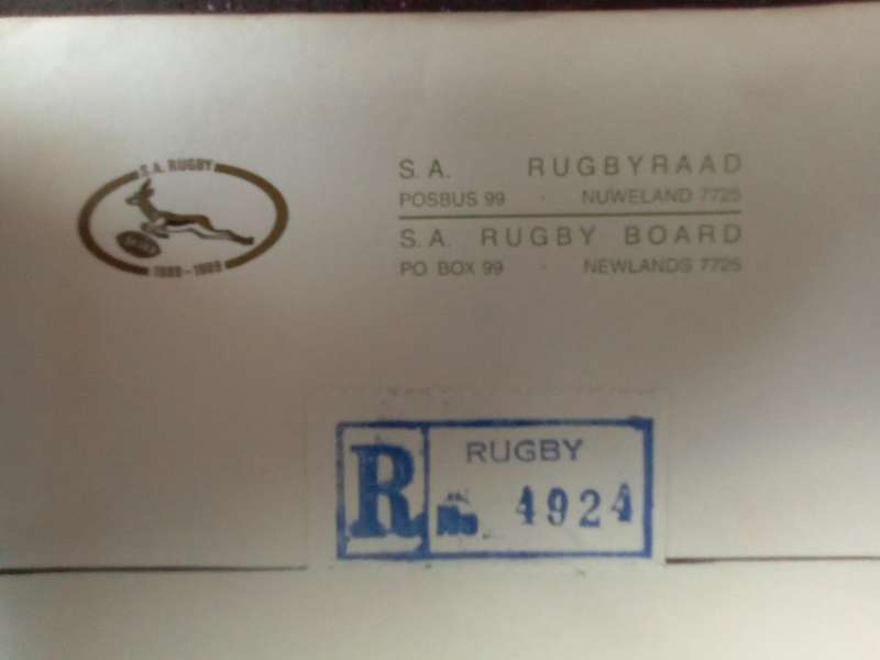 FDC Rugby SARU 1989 (AK-147D)