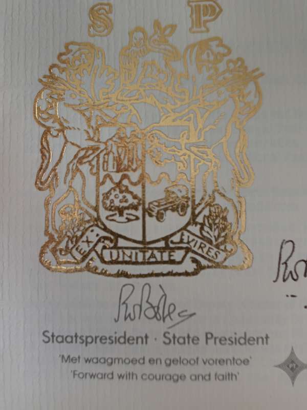 FDC Special Issue SA State President PW Botha (AK-164E)