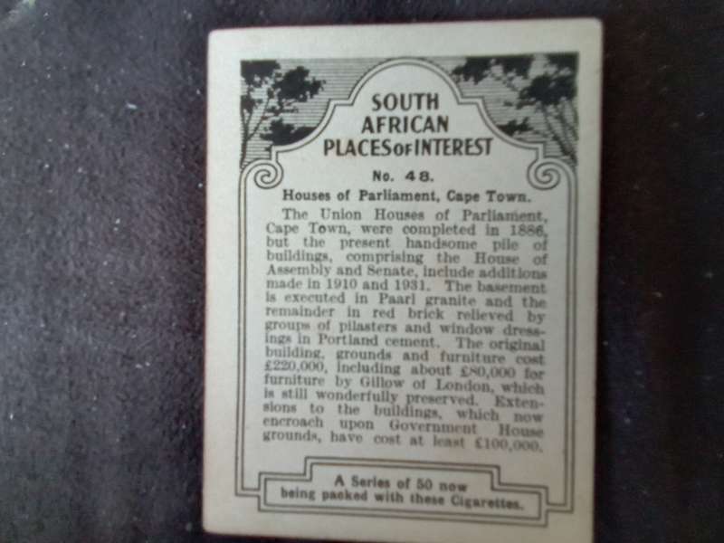 SA Places of interest Cigarette Cards (SG-101A)