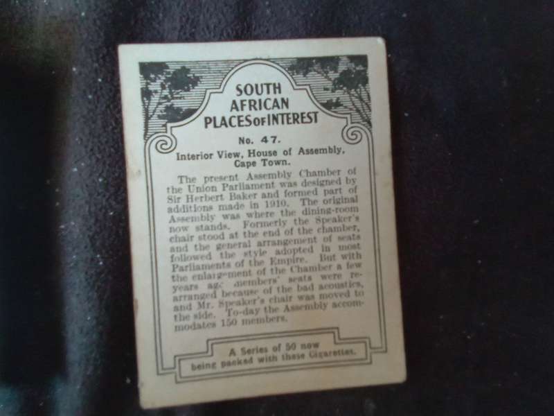 SA Places of interest Cigarette Cards (SG-101A)
