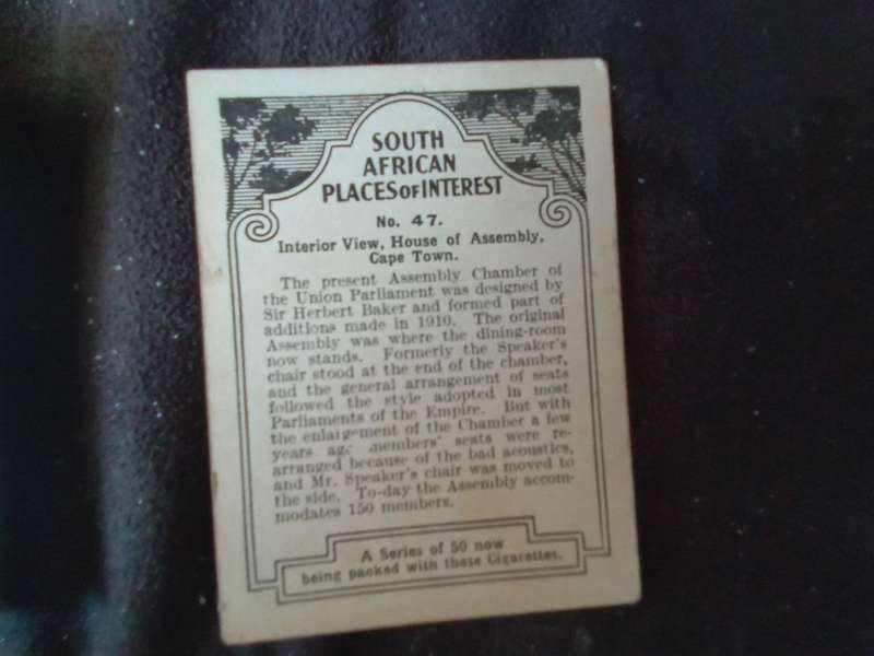 SA Places of interest Cigarette Cards (SG-101A)
