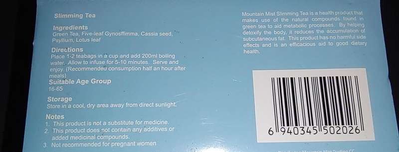 SLIMMING Tea that works Mountain Mist Slimming Tea