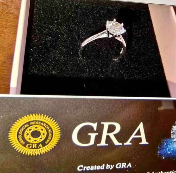 Diamond Ring 1ct Moissanite Diamond Ring Sterling Silver - STYLE 2