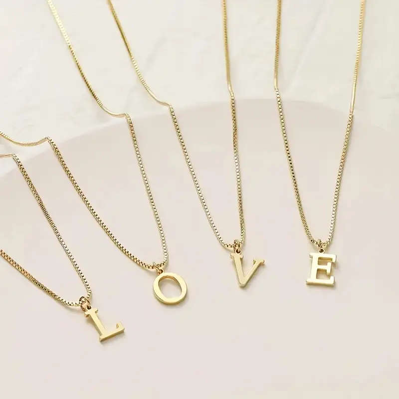 Pendant Name Chain K / O / T / E / Z / S / M