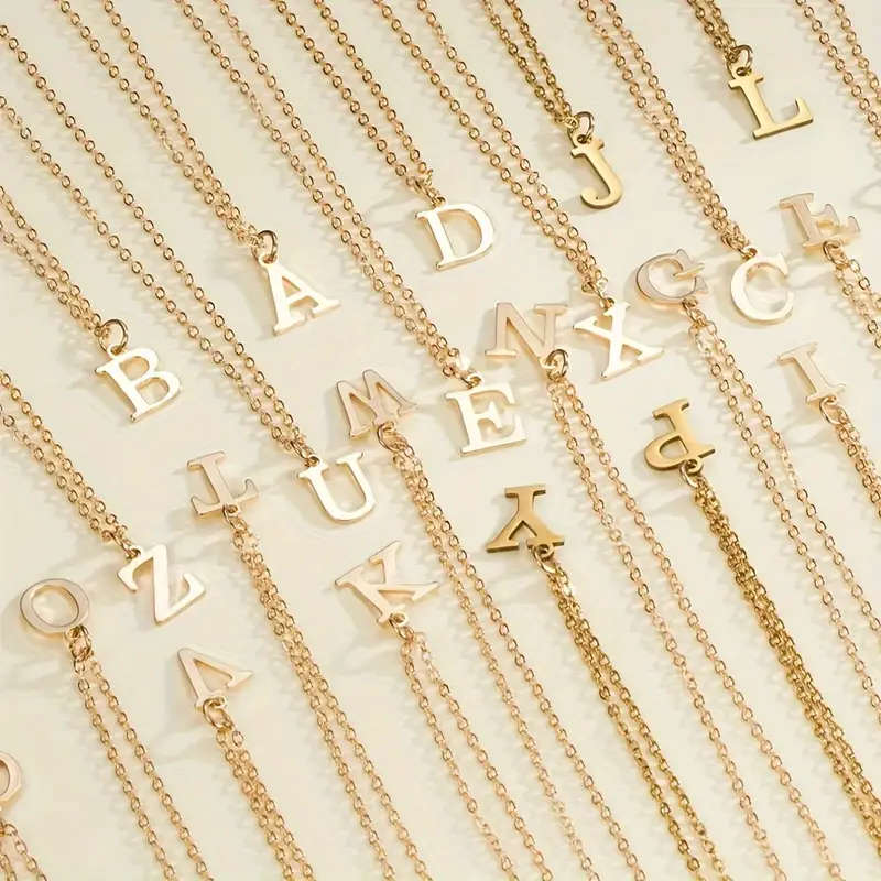 Pendant Name Chain K / O / T / E / Z / S / M