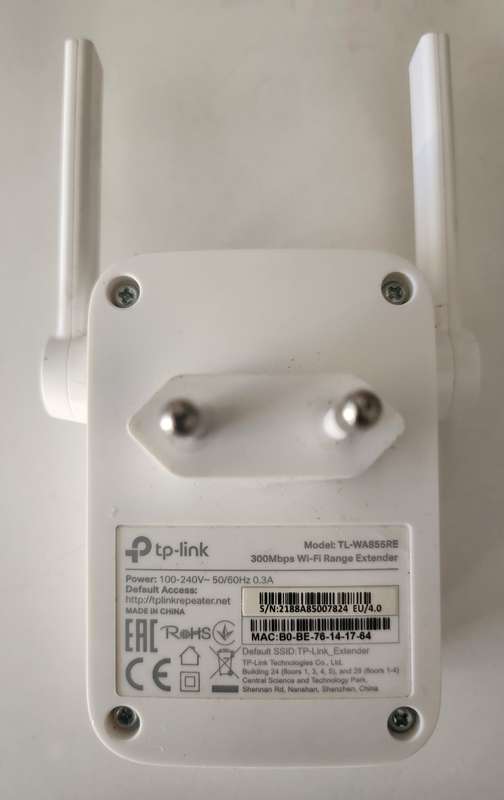 TP-Link TL-WA855RE 300Mbps Wi-Fi Range Extender