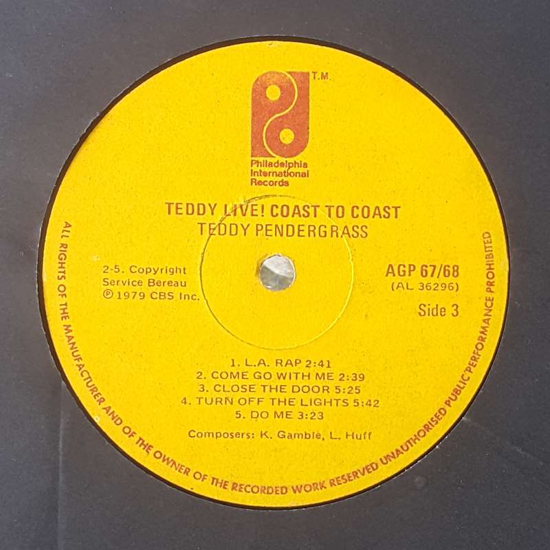 TEDDY PENDERGRASS - LIVE ! COAST TO COAST 2 × Vinyl, LP, Album, Gatefold Country: SA Released: 1979