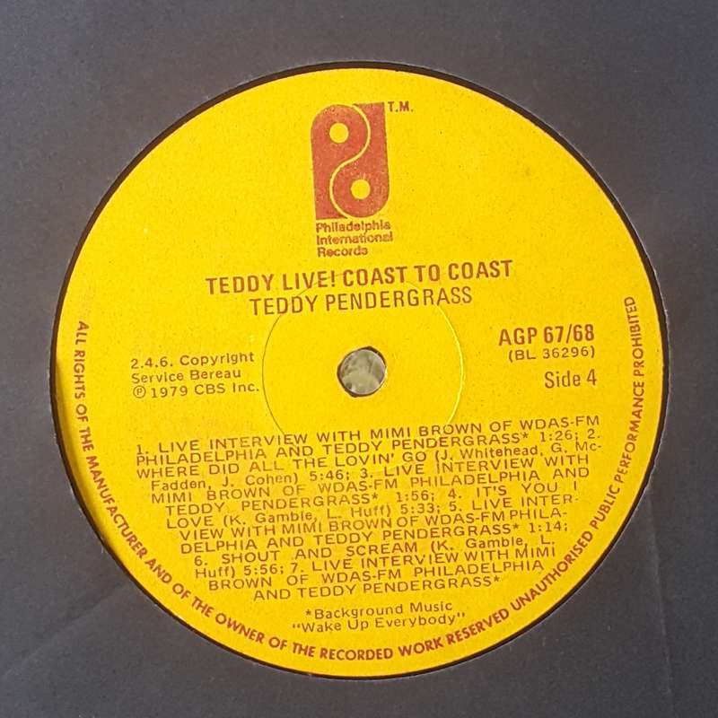 TEDDY PENDERGRASS - LIVE ! COAST TO COAST 2 × Vinyl, LP, Album, Gatefold Country: SA Released: 1979