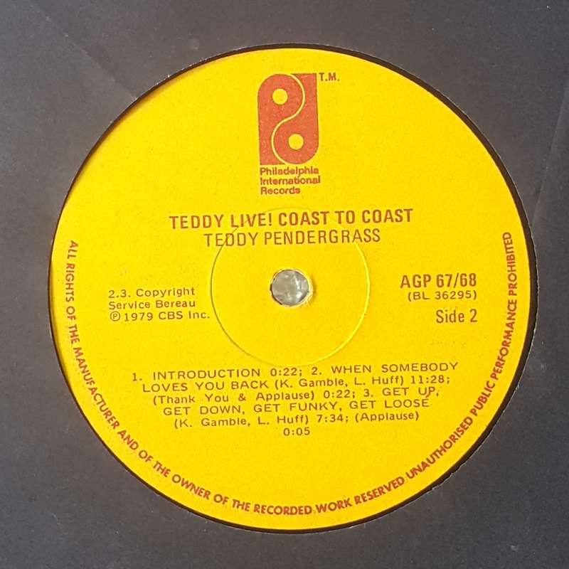 TEDDY PENDERGRASS - LIVE ! COAST TO COAST 2 × Vinyl, LP, Album, Gatefold Country: SA Released: 1979