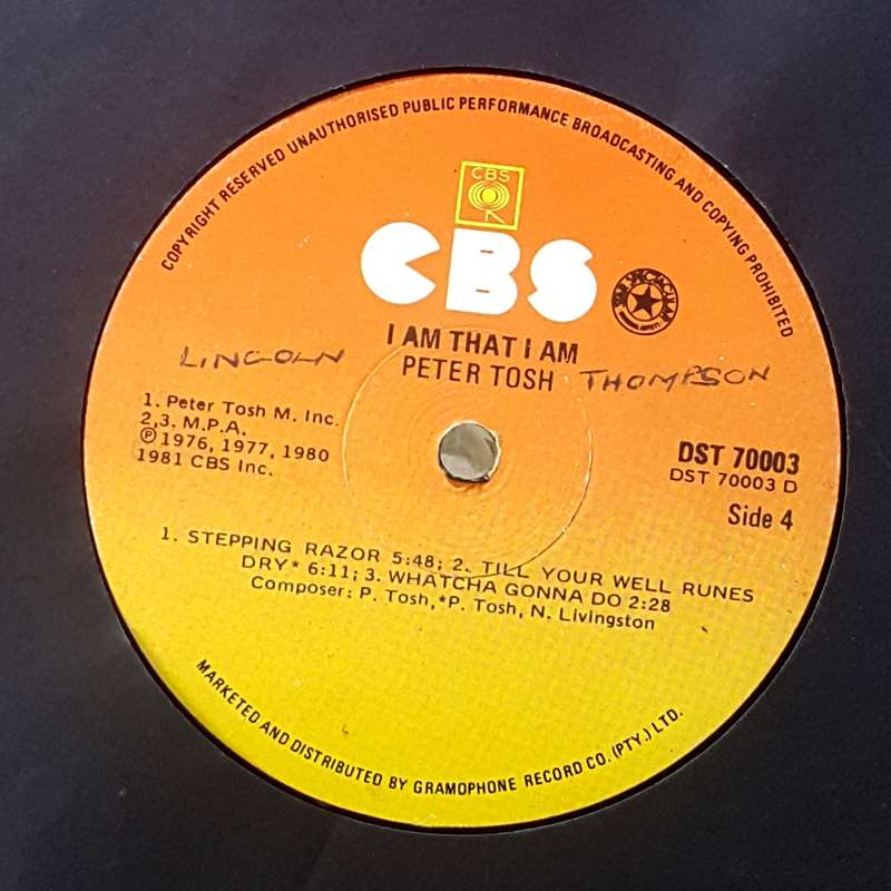 PETER TOSH - I AM THAT I AM 2 x Vinyl, LP, Compilation Country: South Africa Released: 1981
